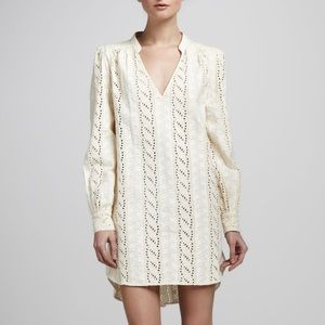 Skaist Taylor Ophelia Cotton Eyelet Dress Beige Size XS